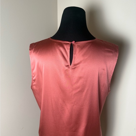 Eileen Fisher Elegant Satin Sleeveless Top - Rust M - Picture 6 of 8